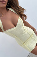 So Curious Mini Dress Lemon