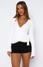 Cater To You Long Sleeve Top Off White