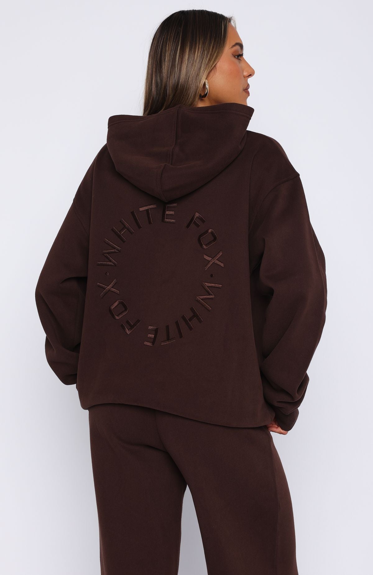 Stay Lifted Oversized Hoodie Bitter Chocolate