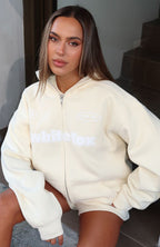 Ready To Go Zip Front Hoodie Lemon