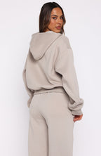 From The Archives Kenzie Boxy Zip Front Hoodie Moon