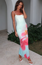 Telling Me Lies Sequin Maxi Dress Sunset Blossom