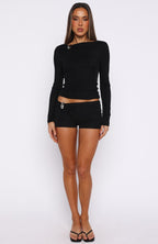 Hung Up On Me Booty Shorts Black