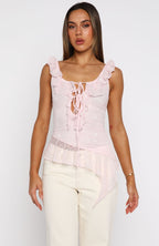 So Iconic Lace Top Baby Pink