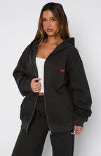 Best You've Ever Had Zip Front Hoodie Charcoal