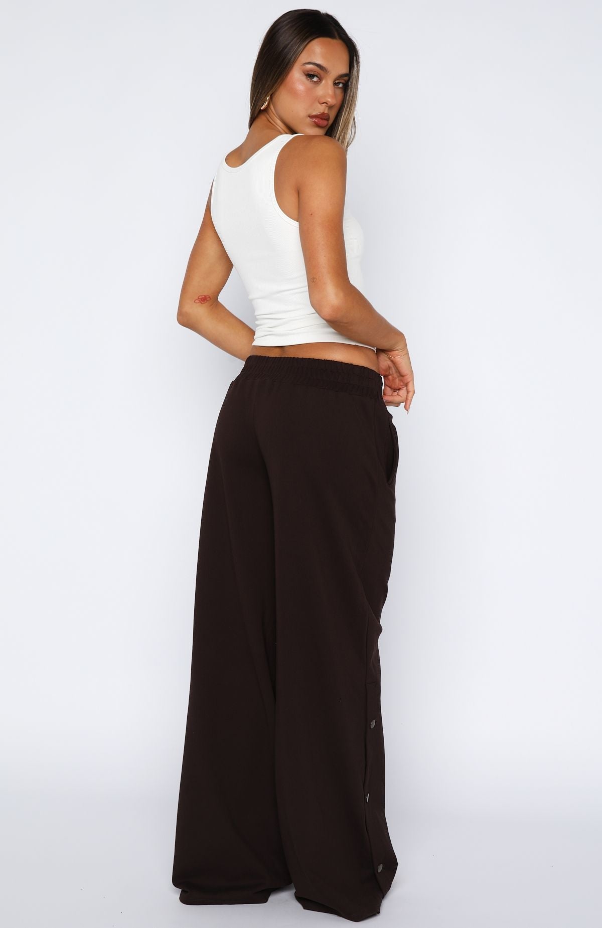 Our Bridges Burned Wide Leg Pants Chocolate