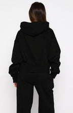 Test Drive Boxy Zip Front Hoodie Black