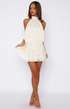 Captivate My Focus Mini Dress Cream