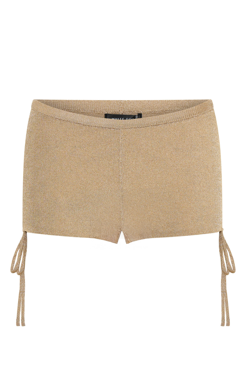 Hidden Gem Knit Booty Shorts Gold