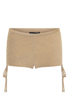 Hidden Gem Knit Booty Shorts Gold
