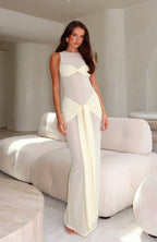 Honeymoon Heart Maxi Dress Lemon