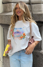 Hawaii Holiday Oversized Tee White