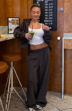 Hiding Away Wide Leg Sweatpants Dark Camo