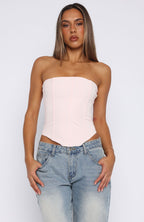 Always Wondering Strapless Bustier Baby Pink