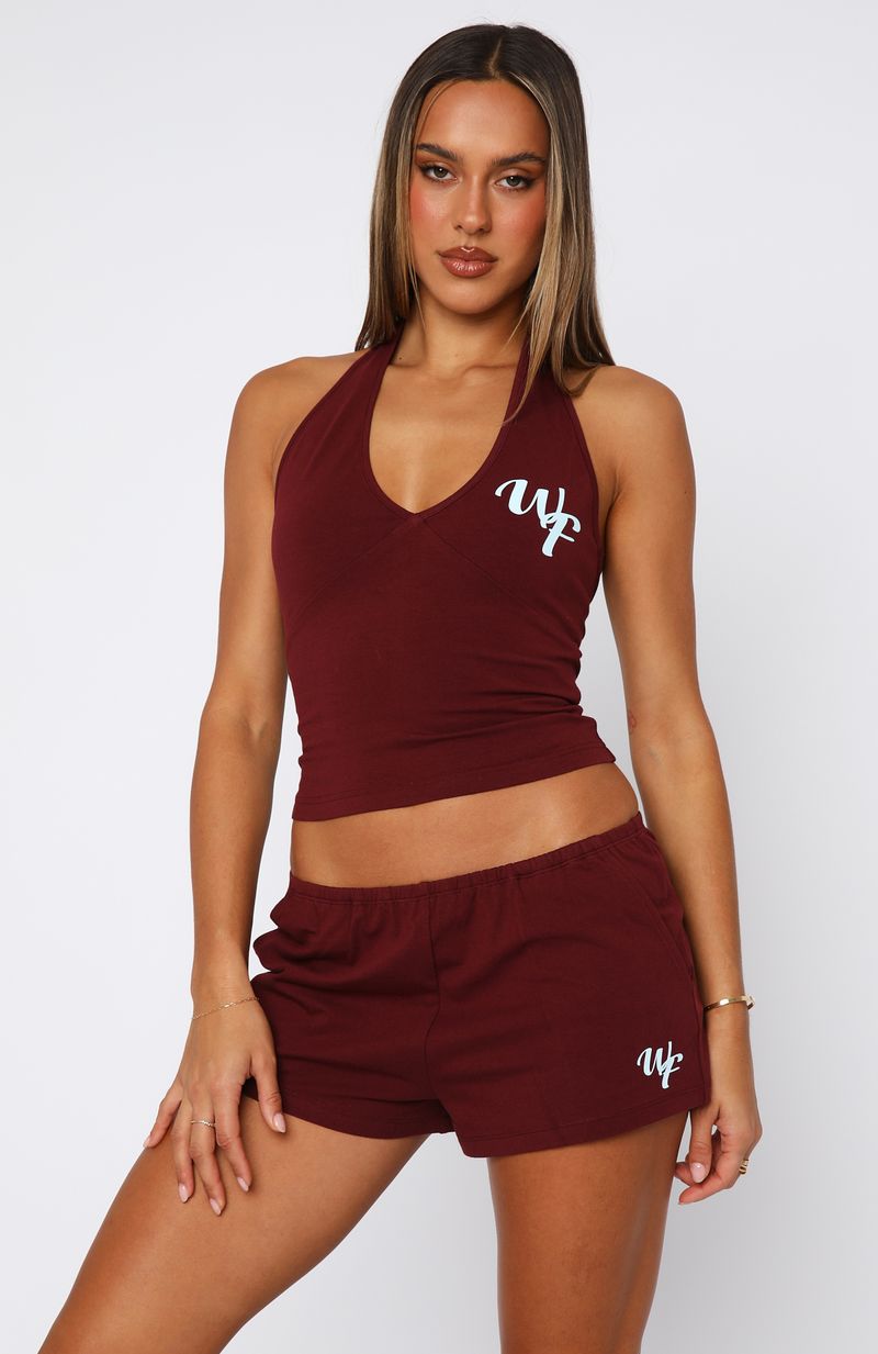 Made Me Better Top Burgundy