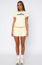 From The Archives Gigi Fold Over Mini Skirt Lemon