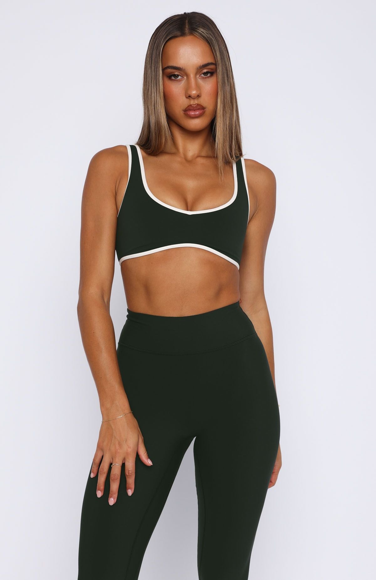 I'll Prove It Sports Crop Forest/Cream