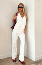 Momentum Mid Rise Straight Leg Jeans White