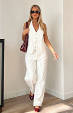 Momentum Mid Rise Straight Leg Jeans White