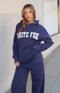 Shout It Out Oversized Hoodie Navy