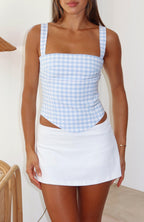 Crossed Your Mind Bustier Baby Blue