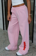 Ready To Go Wide Leg Sweatpants Pink
