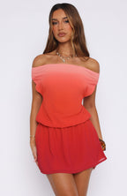 Mystified Off Shoulder Mini Dress Sunkissed Ombre