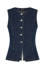 I'll Miss You Denim Top Dark Navy