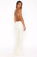 You're So Heartless Maxi Skirt Pearl