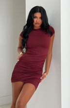 Touch The Stars Mini Dress Burgundy