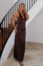 Stay With Me Maxi Dress Chocolate