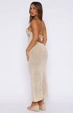 Turritella Treasure Crochet Maxi Dress Shell