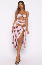 Dancing In Greece Midi Dress Neopolitana Sundae