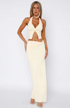 Made You Look Halter Top Bone