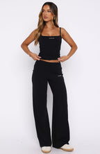Core Strengths Wide Leg Pants Black