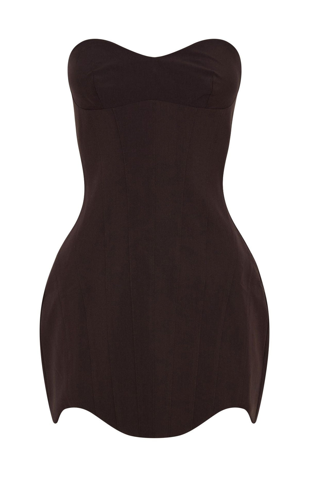 Lavender Fields Strapless Mini Dress Chocolate