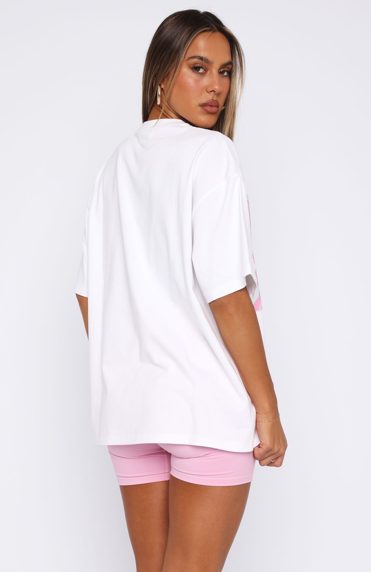 Pick You A Flower Oversized Tee White