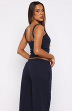 Club 14 Allie Singlet Top Navy