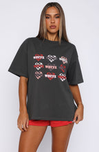 She's Too Nice Oversized Tee Charcoal