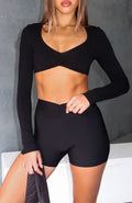 Radiate High Waisted Shorts Black