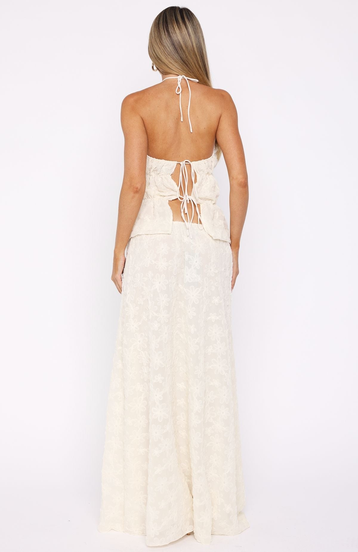 Slay Today Maxi Skirt Cream
