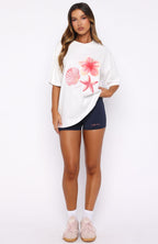Treasured Memories Oversized Tee White