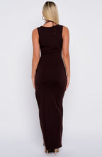 Don't Want To Be Apart Maxi Dress Dark Chocolate