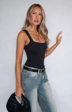 Let's Just Go Back Bodysuit Black