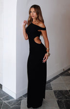 Living For The Weekend Mesh Maxi Dress Black