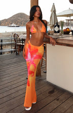 Luminous Maxi Skirt Sunset Floral