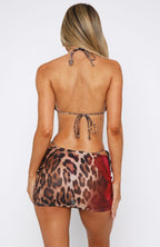 Coastal Breeze Mini Skirt Leopard Bloom