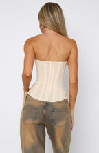 Tell Me A Secret Strapless Bustier Cream