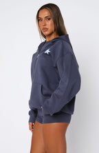 From The Archives Charli Zip Front Hoodie Navy