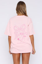Love You Forever Oversized Tee Pink